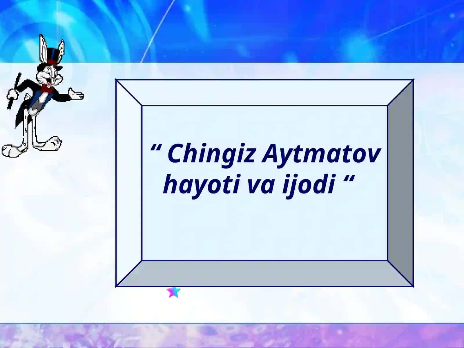 Jahon adabiyoti fanidan o‘qituvchi: H.Allambergenov mustaqil ishi 2