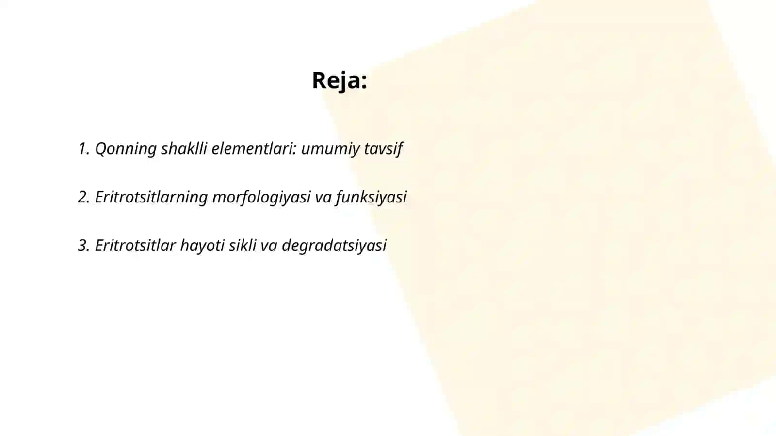 Qonning shaklli elementlari 2