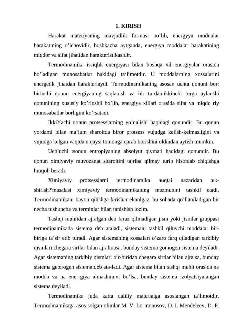 Termodinamika asoslari 2