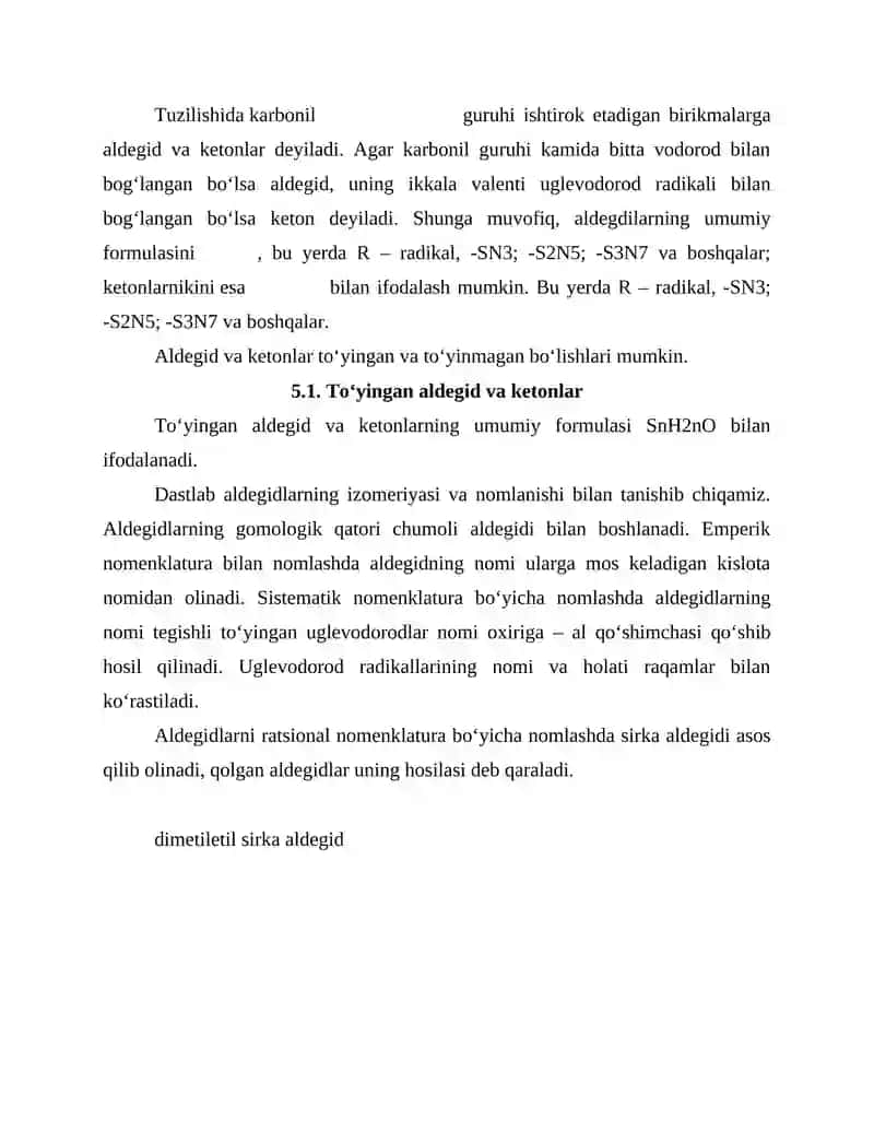 Aldegid va ketonlar 2
