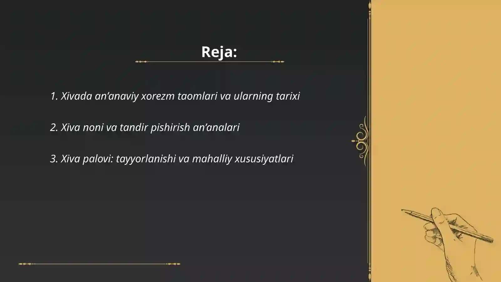 Xivada an’anaviy xorezm taomlari va ularning tarixi 2