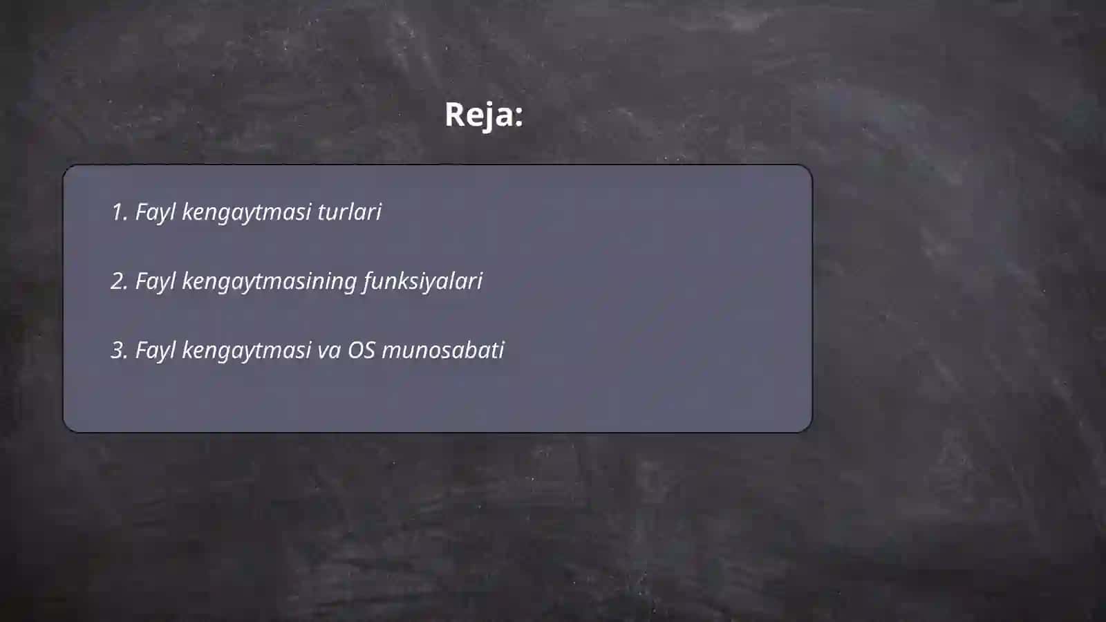 Fayl kengaytmasi va uni samarali boshqarish 2