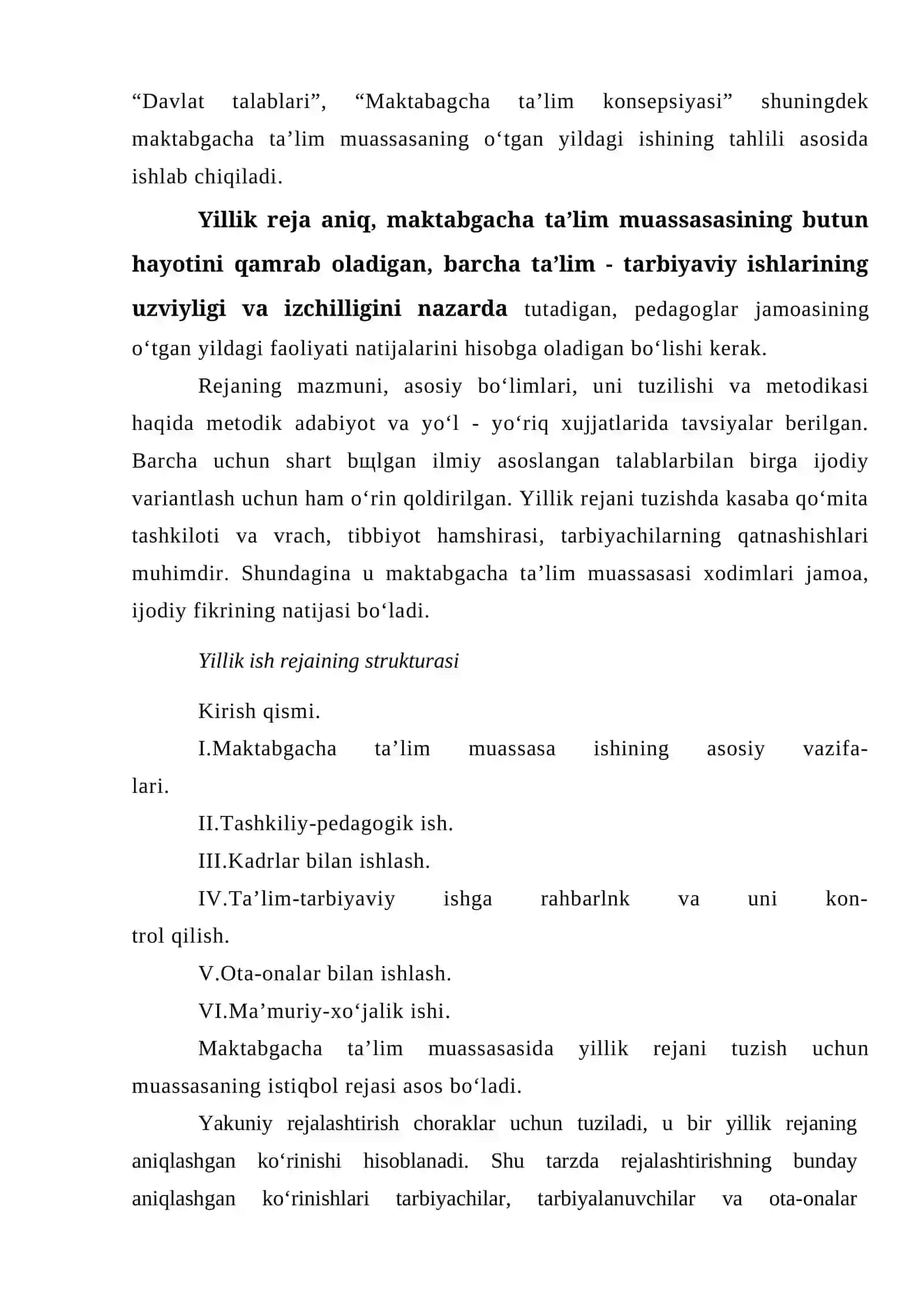 Maktabgacha ta’lim to’g’risidagi Nizom 2