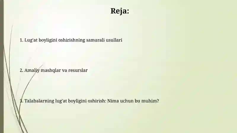 Lug'atni oshirish 2