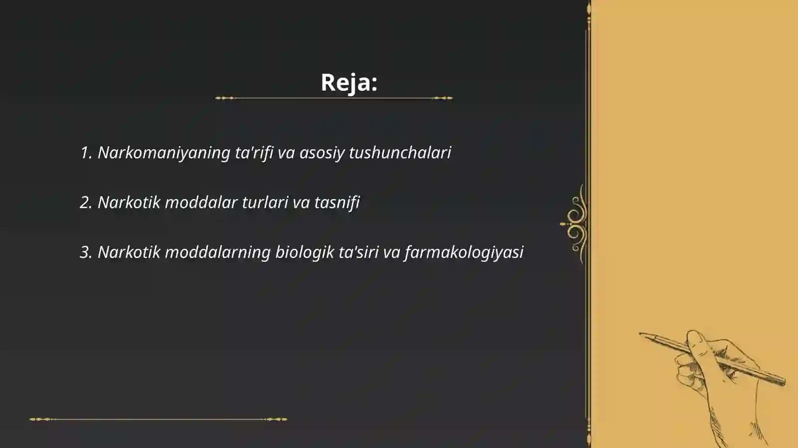 Narkomaniya va uning asoslari 2