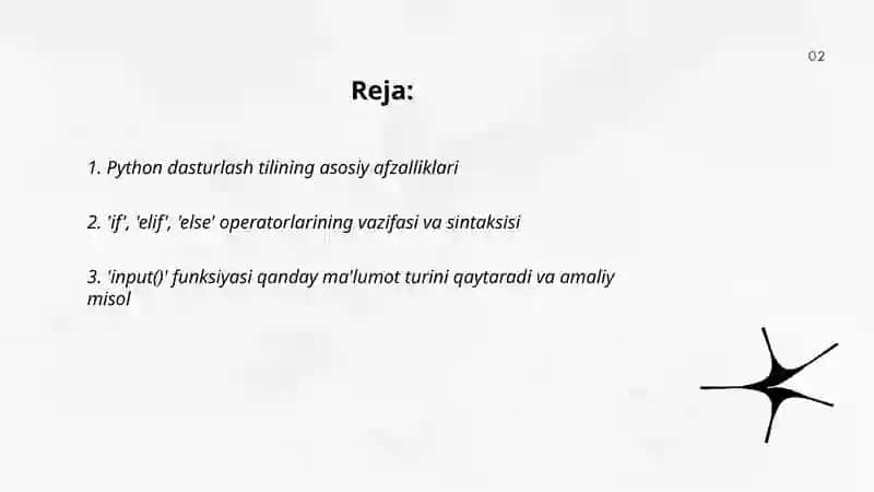 Python dasturlash tili 2