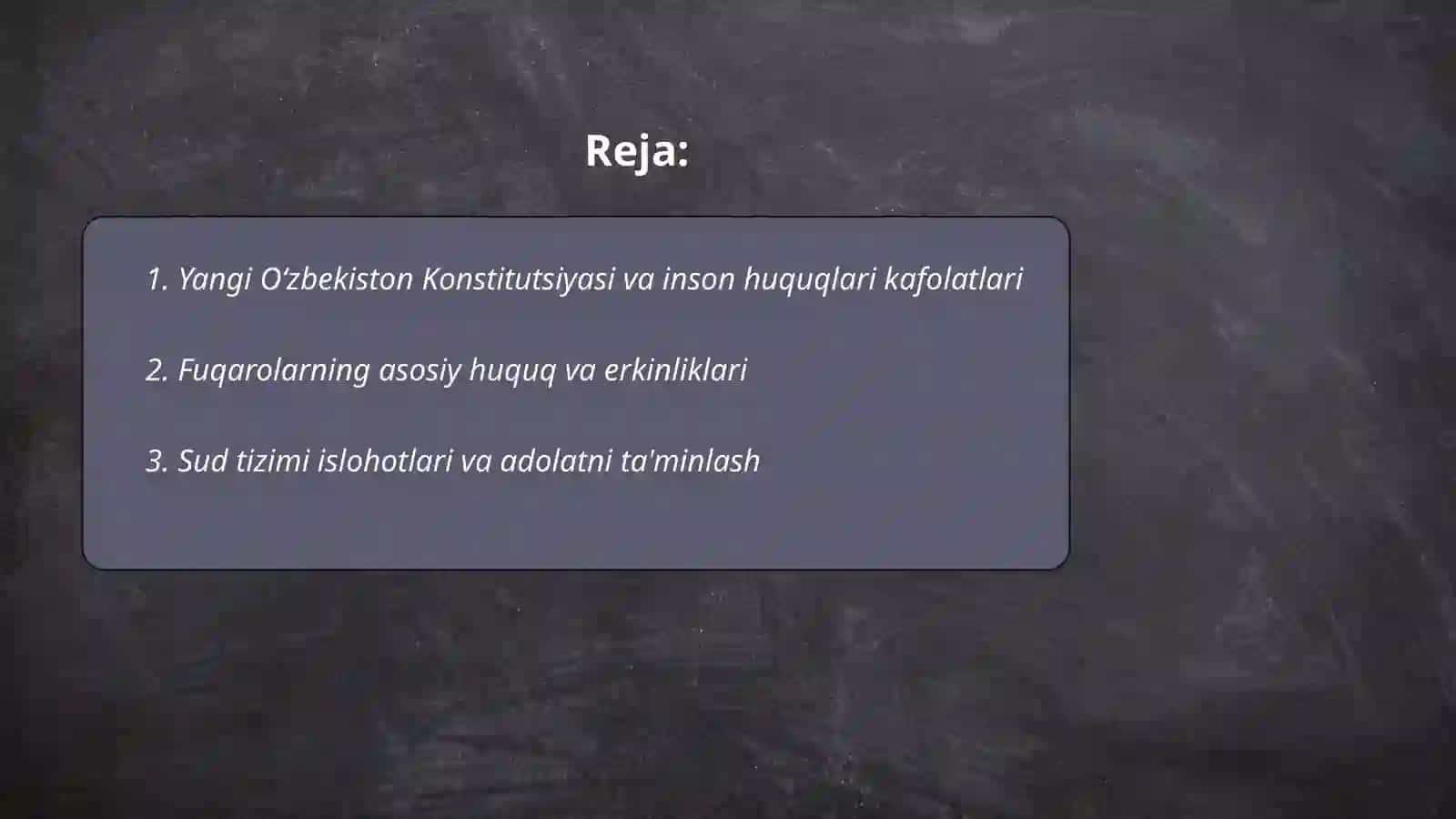 Oʻzbekistonning Inson Haq-huquqlari va Erkinliklari Tarixi 2