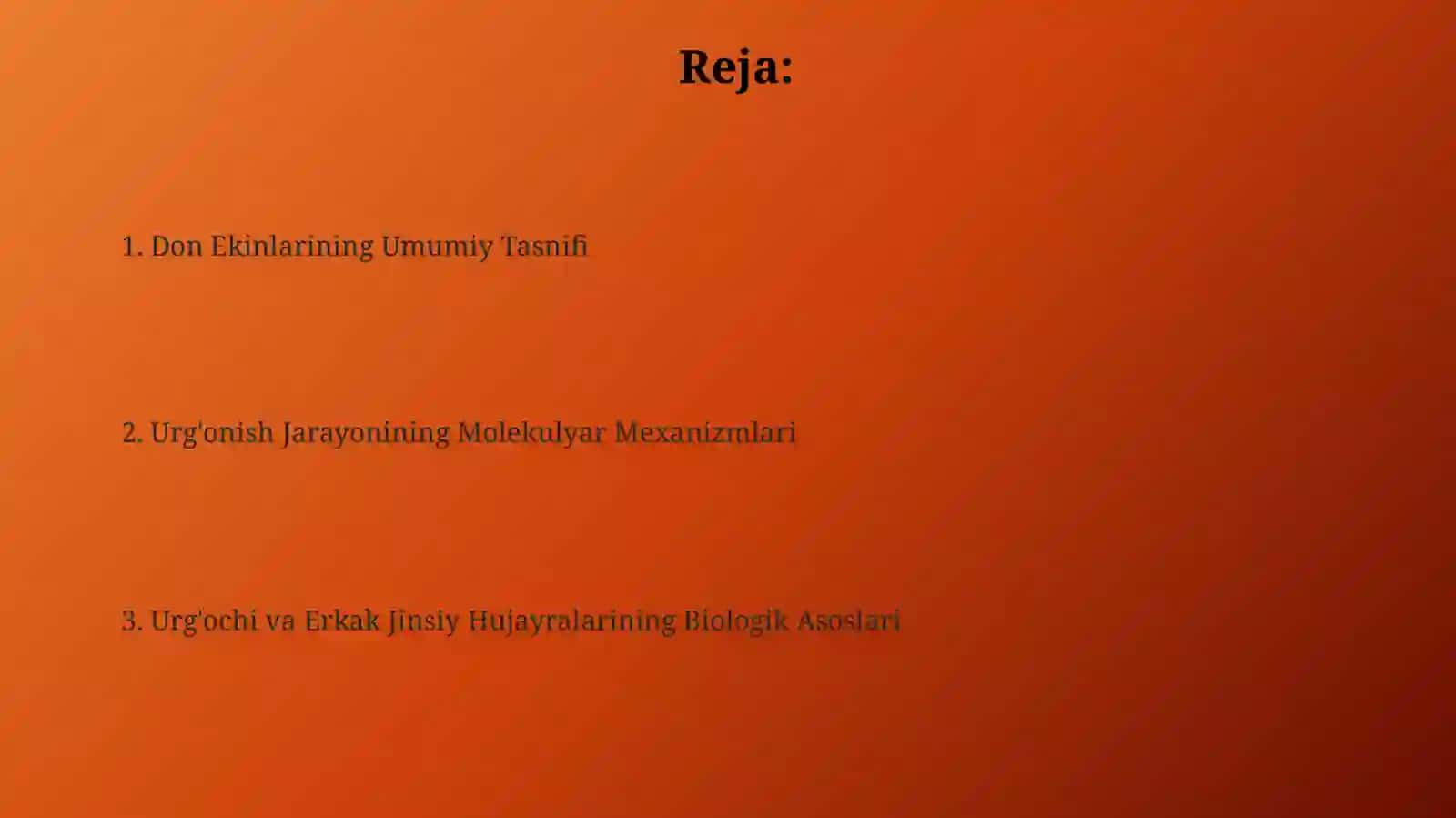Don Ekinlarining Umumiy Tasnifi 2