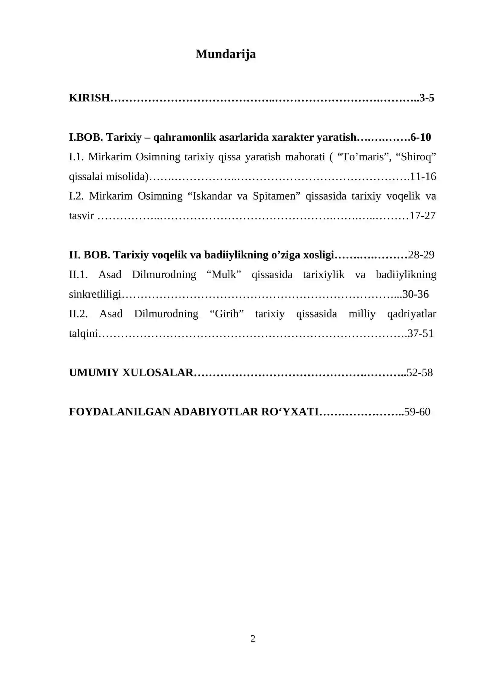 Tarixiy qissalarda voqelik va badiiy tasvir uyg’unligi (Mirkarim Osim va Asad Dilmurod qissalari misolida) 2