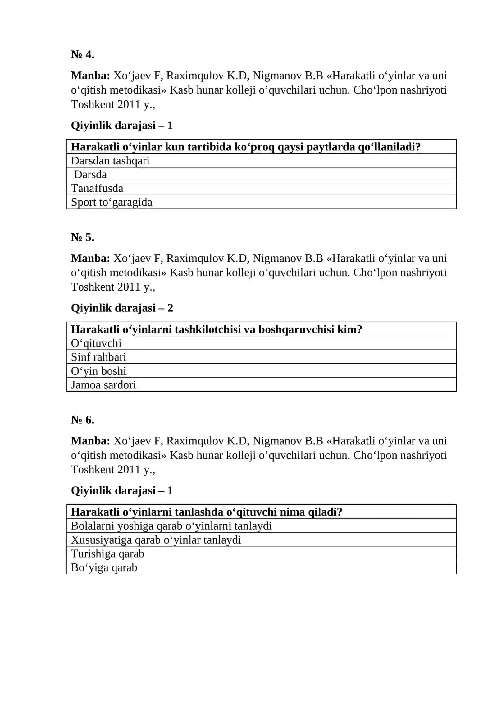 Harakatli o‘yinlar va uni o‘qitish metodikasi 2