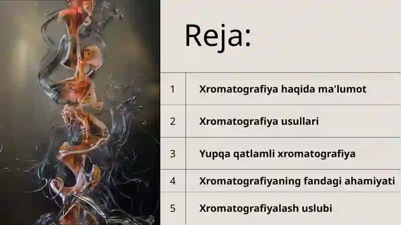 Xromotografiyaning Tibbiy izlanishlardagi imkoniyatlari 2