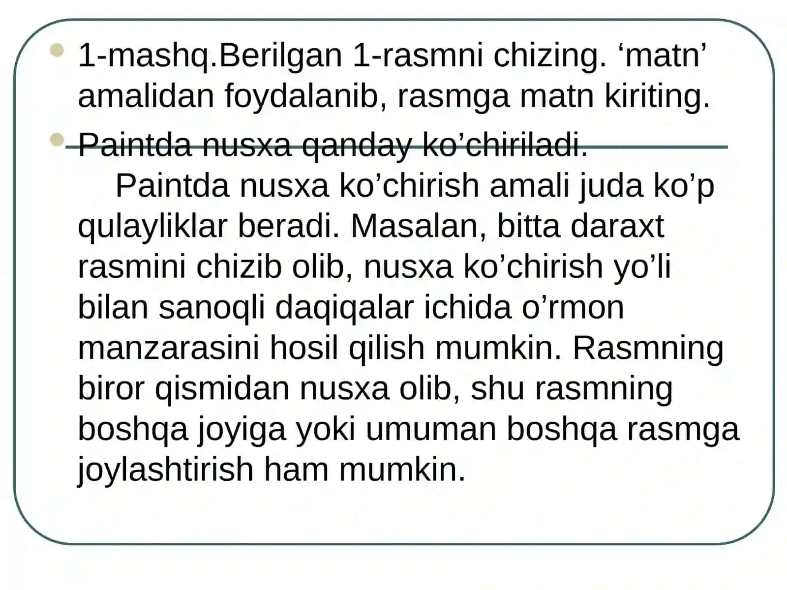 Paintda amallar bajarish 2
