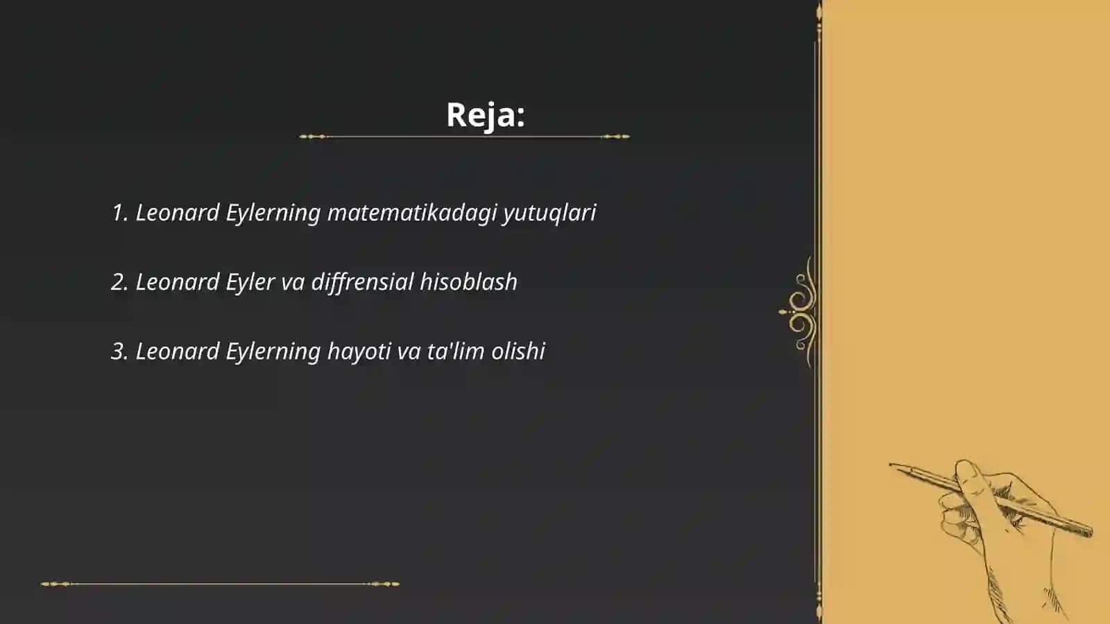 Leonard Eylerning matematikadagi yutuqlari 2