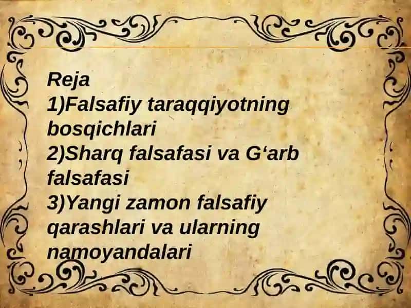 Sharq falsafasi 2