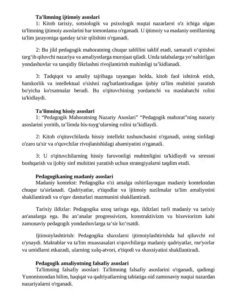 Pedagogik Mahoratning Nazariy Asoslari 2