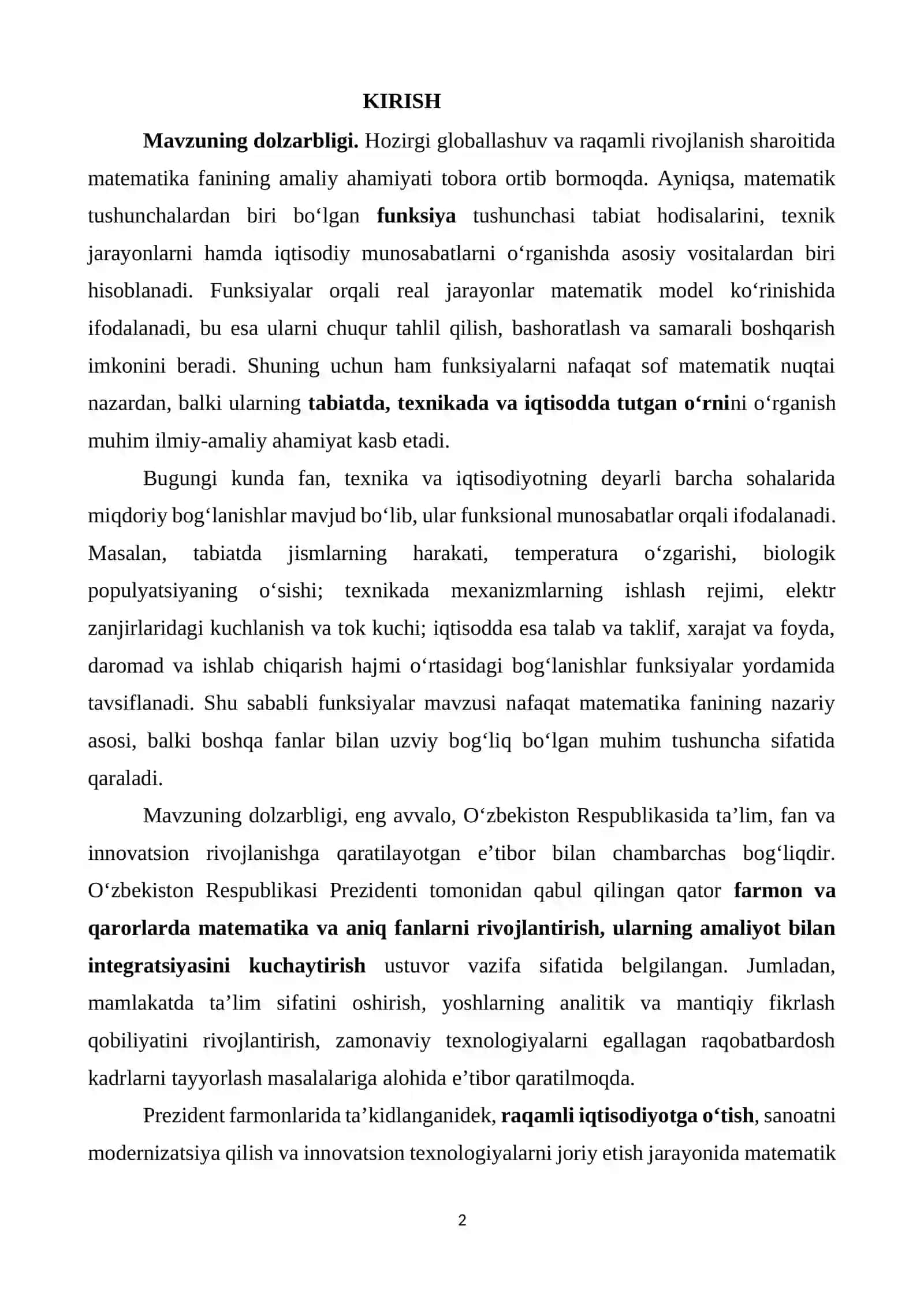 Funksiya tushunchasi va uning matematik asoslari 2