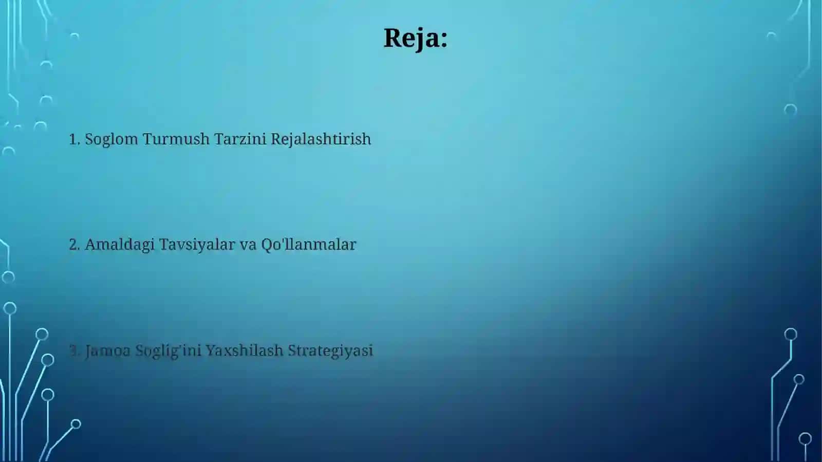 Jamoadagi sogʻlom turmush tarzini tashkil qilish 2