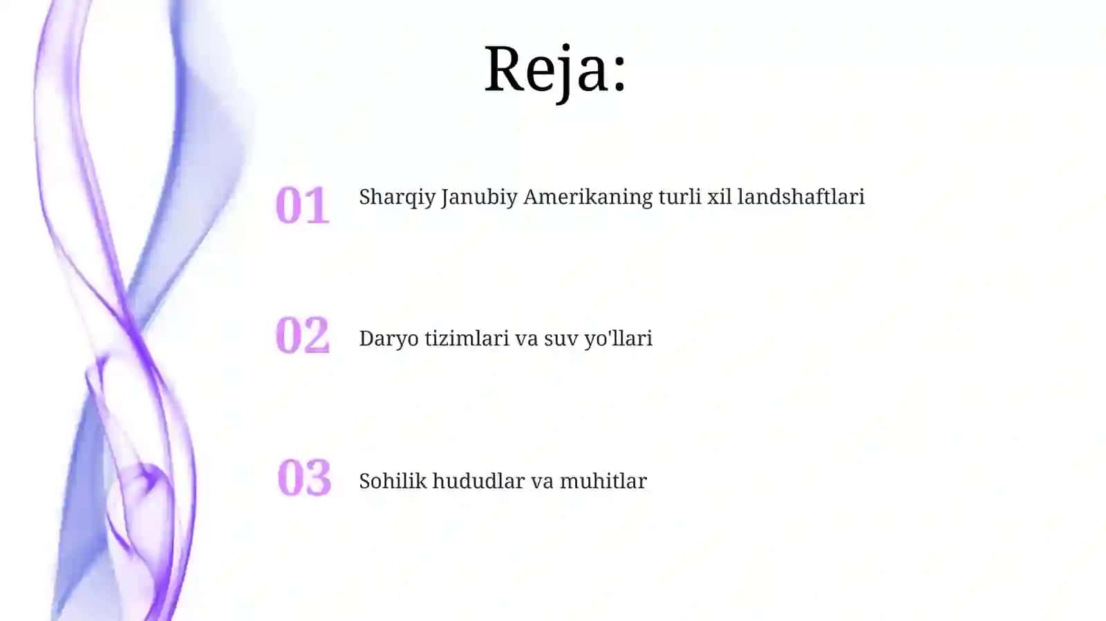 Janubiy Amerikaning materigining Sharqiy TGR gatavsif 2