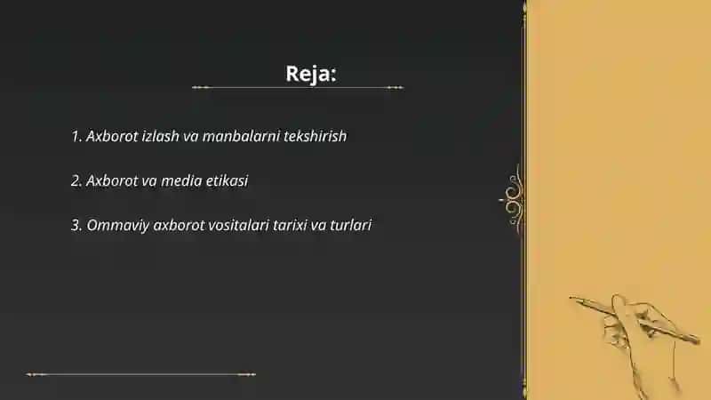 Media va axborot bilan ishlash 2
