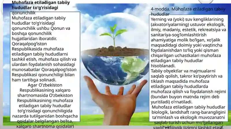 Muhofaza etiladigan tabiiy hududlar to'g'risida qonun 2