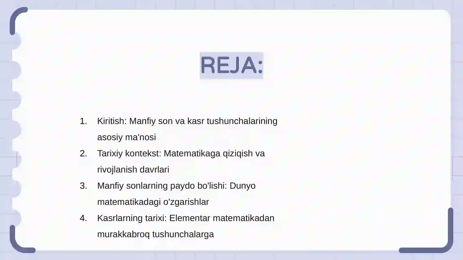 Manfiy son va kasr tushunchasining vujudga kelishi haqida tarixiy ma'lumot 2