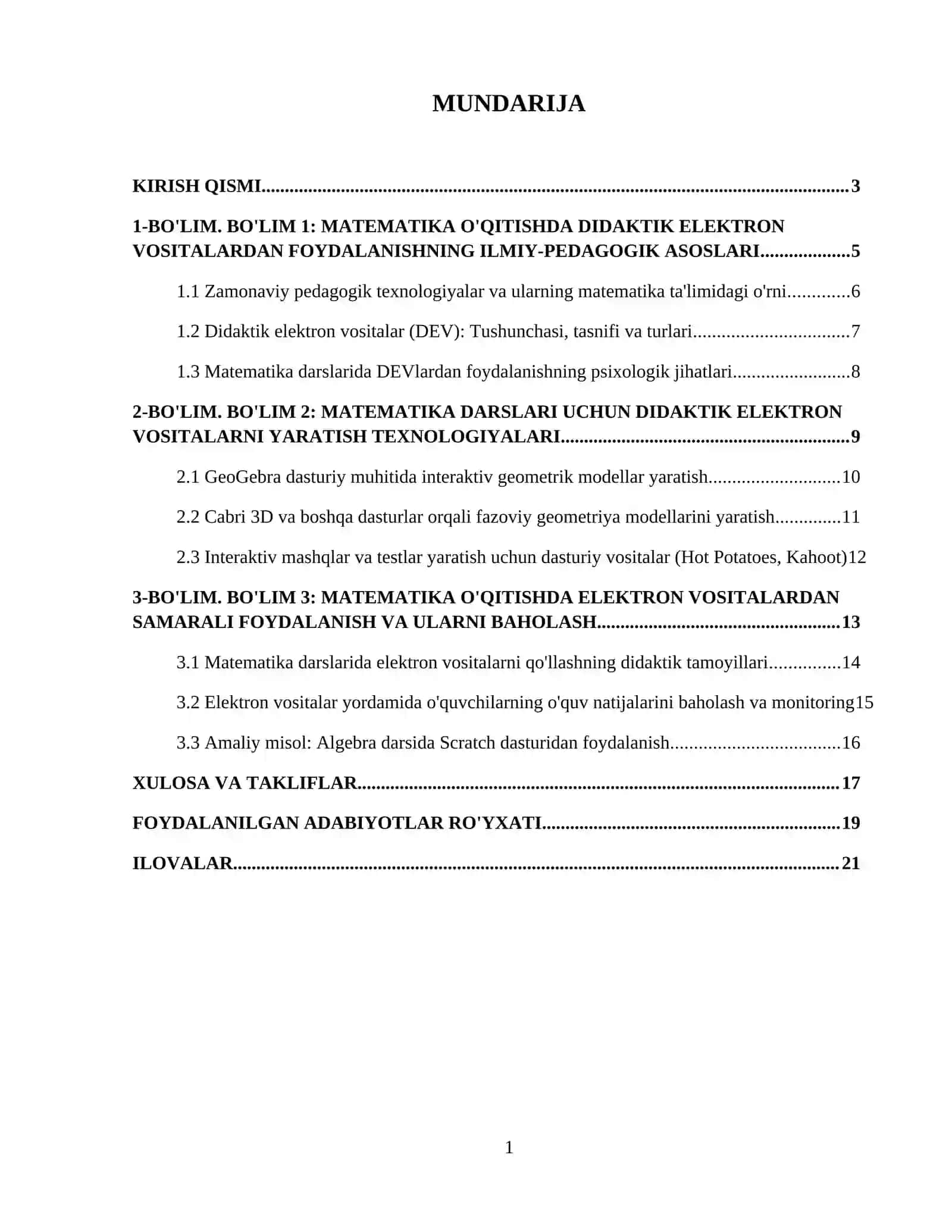 Matematika darslarida o'qitishning didaktik elektron vositalarini yaratish texnologiyalari 2