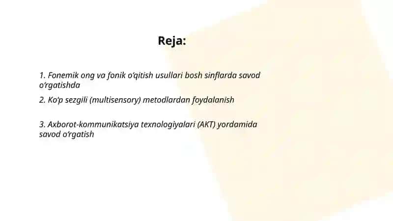 Boshlangich sinflarda savod o'rgatishning zamonaviy usullari 2