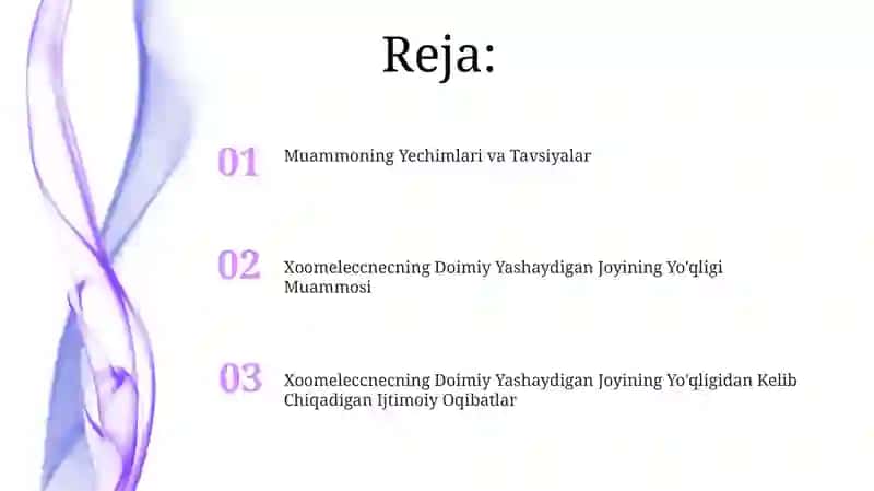 Xoomeleccnecning Doimiy Yashaydigan Joyining Yo'qligidan Kelib Chiqadigan Ijtimoiy Oqibatlar 2