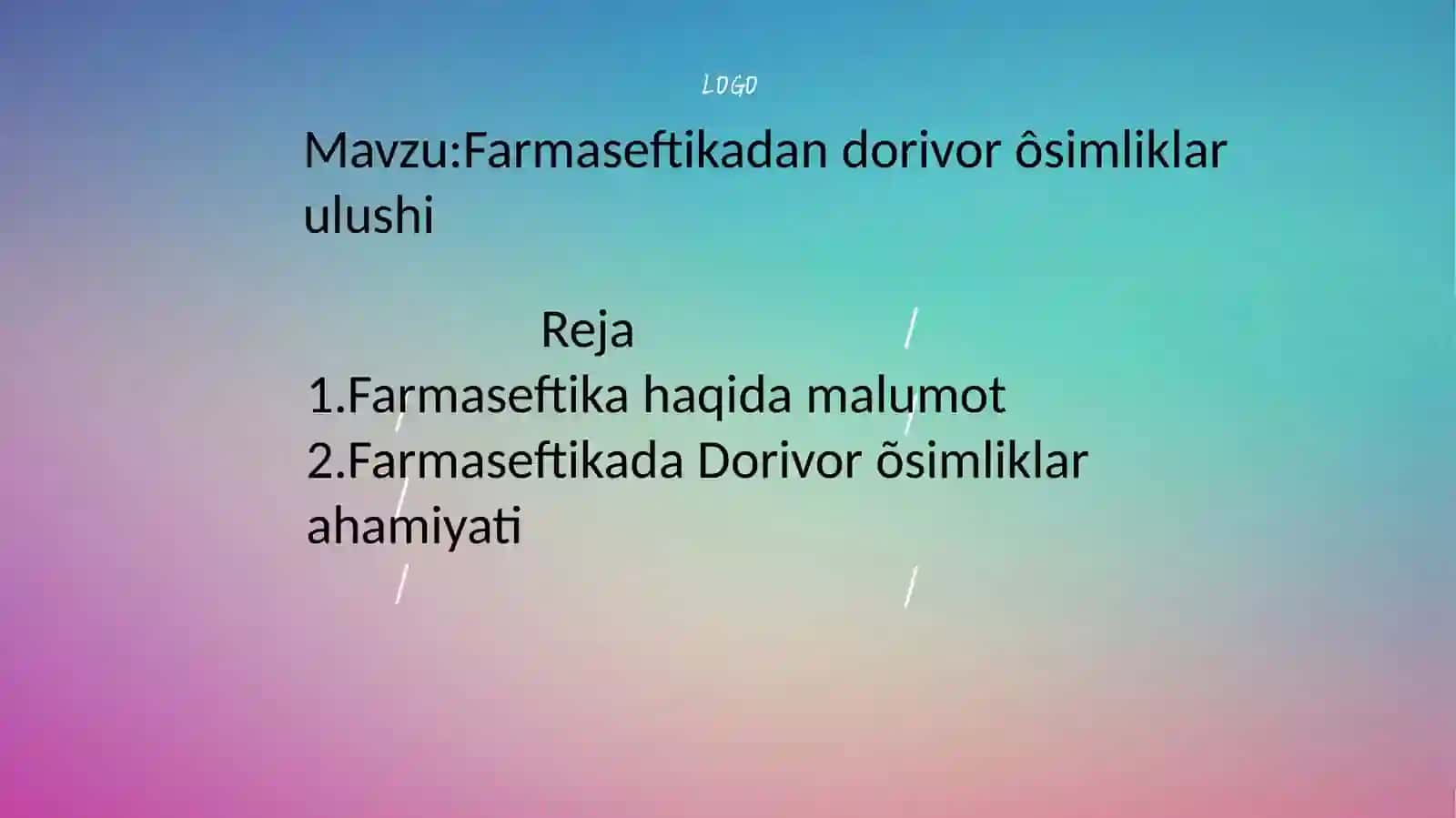 Farmakagnoziya fandan 2
