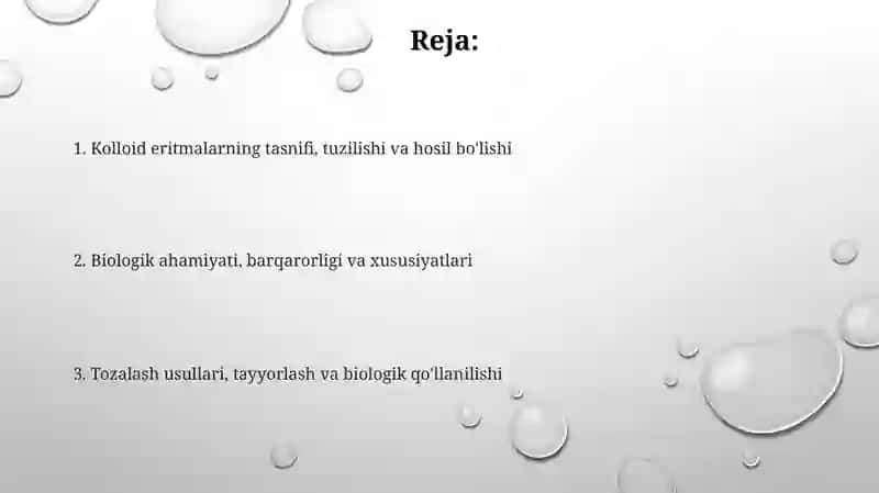 Biologik jarayonlarda kolloid eritmalar 2