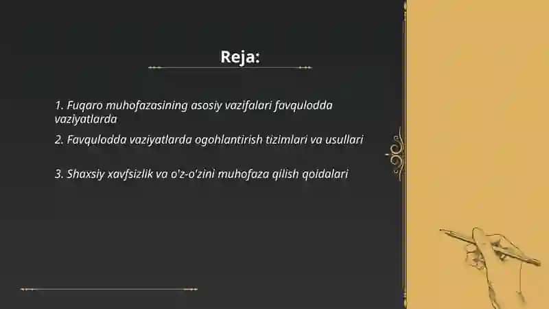 Favqulodda vaziyatlarda fuqaro muhofazasining vazifalari 2