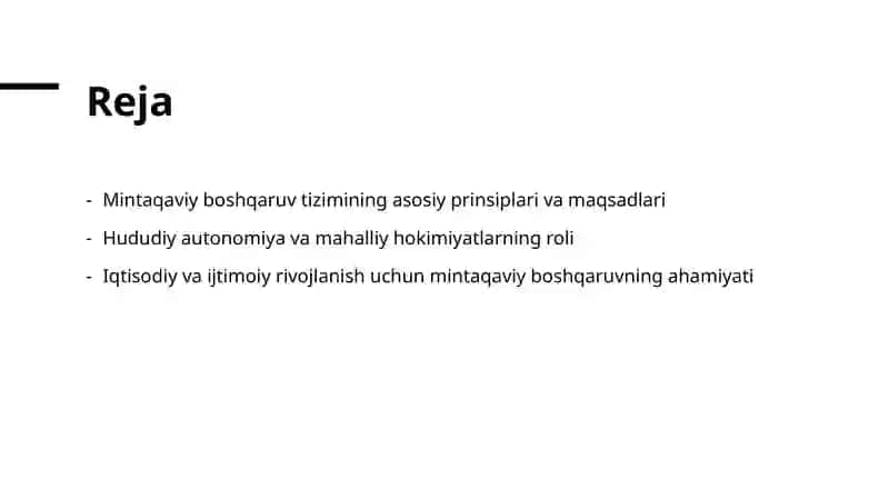 Mintaqaviy boshqaruv tizimi 2