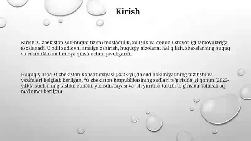 O'Zbekistonda Sud Organlari Tizimi 2