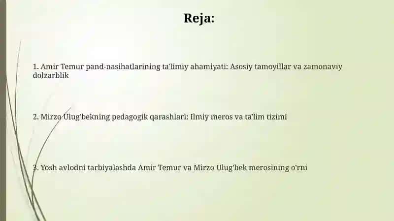 Amir Temur oʻgʻitlarining tarbiyaviy ahamiyati 2