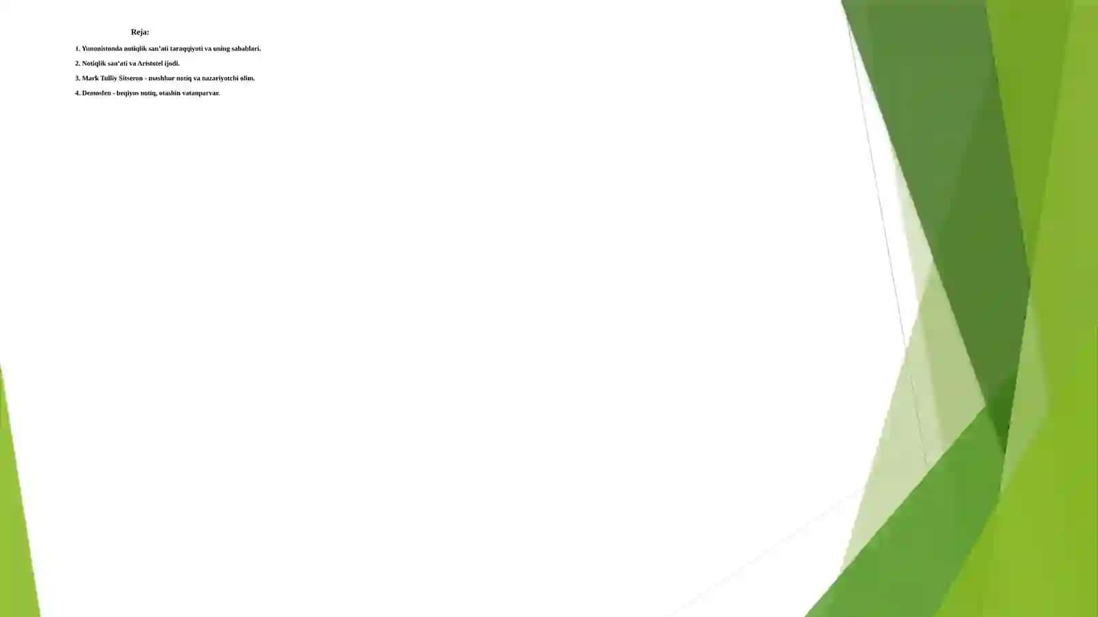 QADIM YUNONISTONDA NOTIQLIK SAN’ATI 2