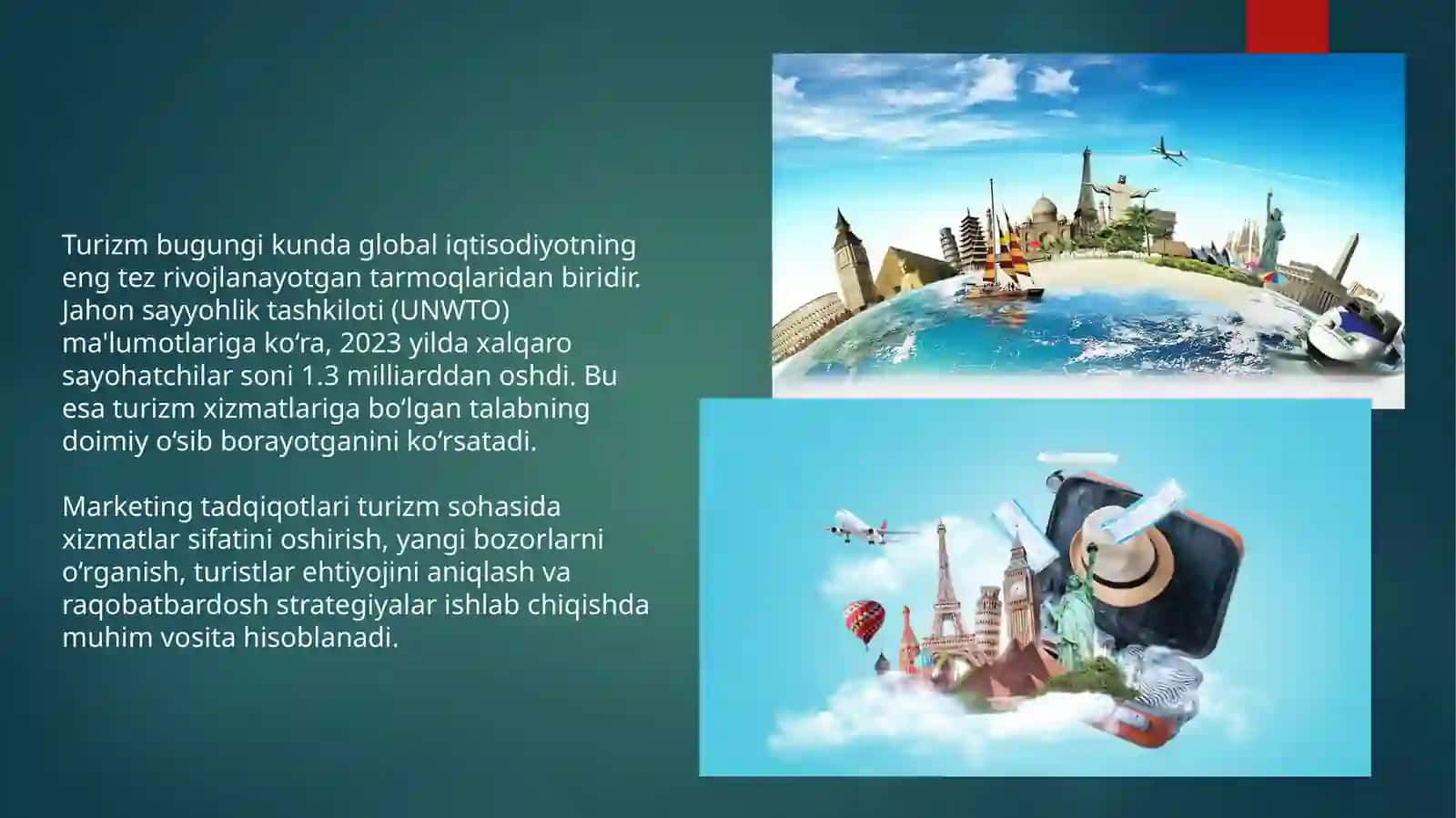 Turizmda marketing tadqiqotlari xorijiy mamlakatlar misolida 2