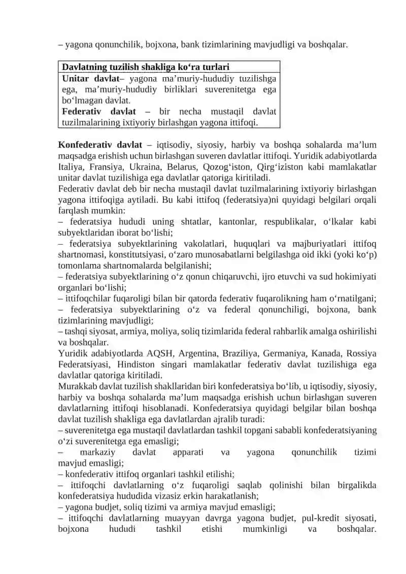O'zbekiston Respublikasi Konstitutsiyasida O‘zbekiston Respublikasining ma’muriy-hududiy va davlat tuzilishi 2