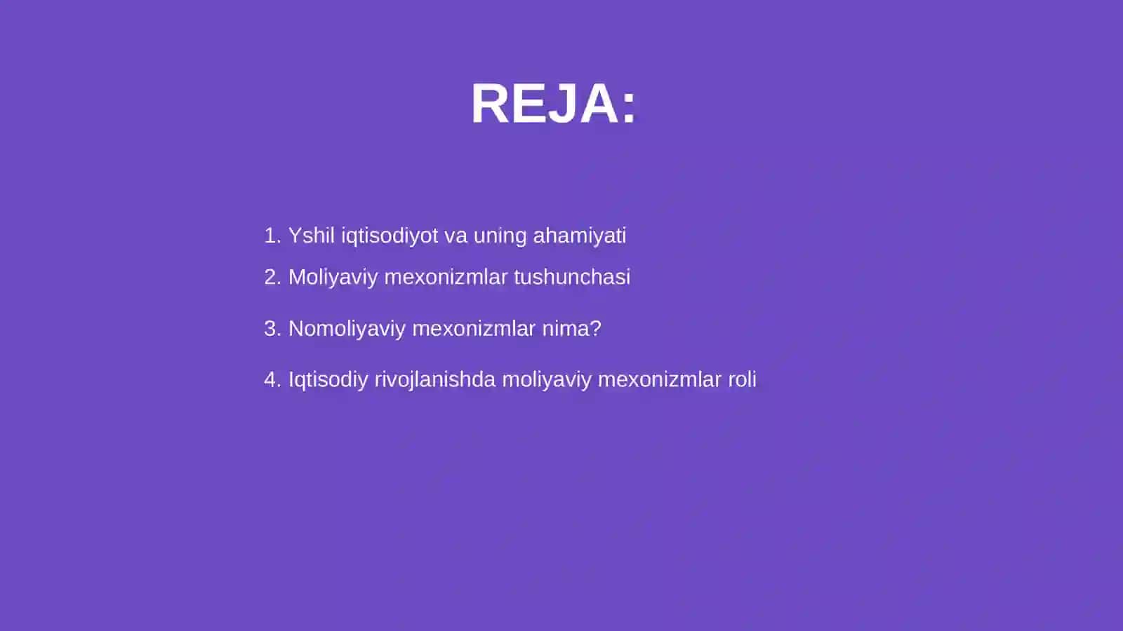 Yshil iqtisodiyotni rivojlantirishning moliyaviy va nomoliyaviy mexonizmlarini ishlab chiqarish 2