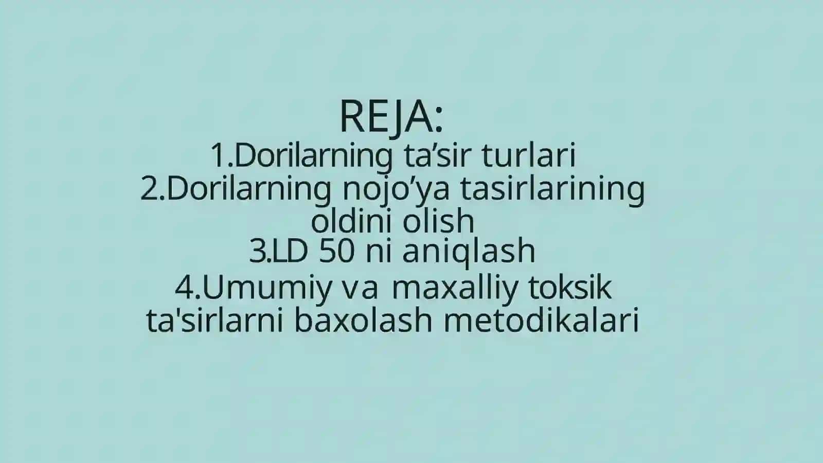 Dorilarning ta'sirturlari va davolash 2