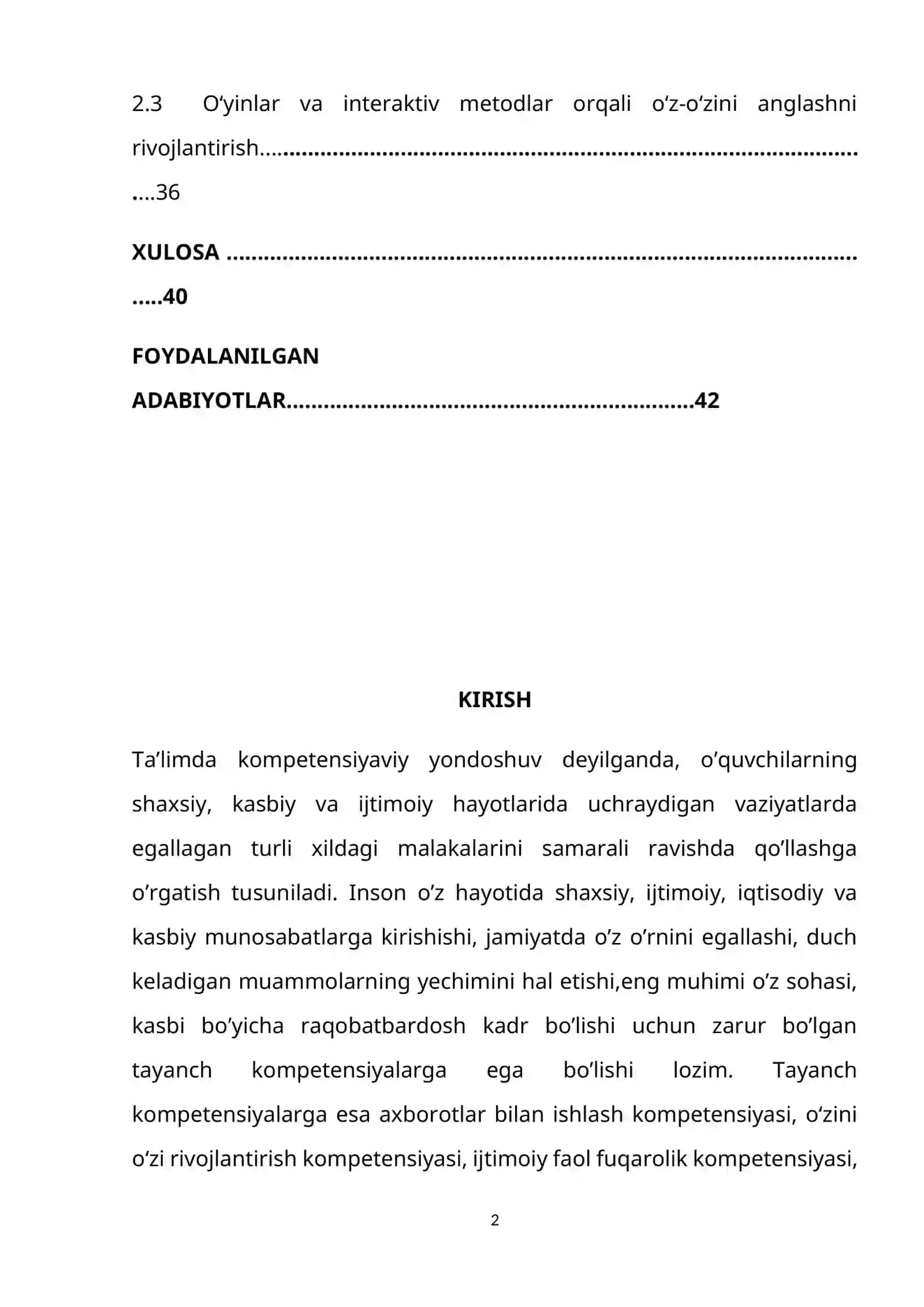 BOSHLANG'ICH SINF O'QUVCHILARINING IJTIMOIY-EMOTSIONAL KOMPETENSIYALARI 2