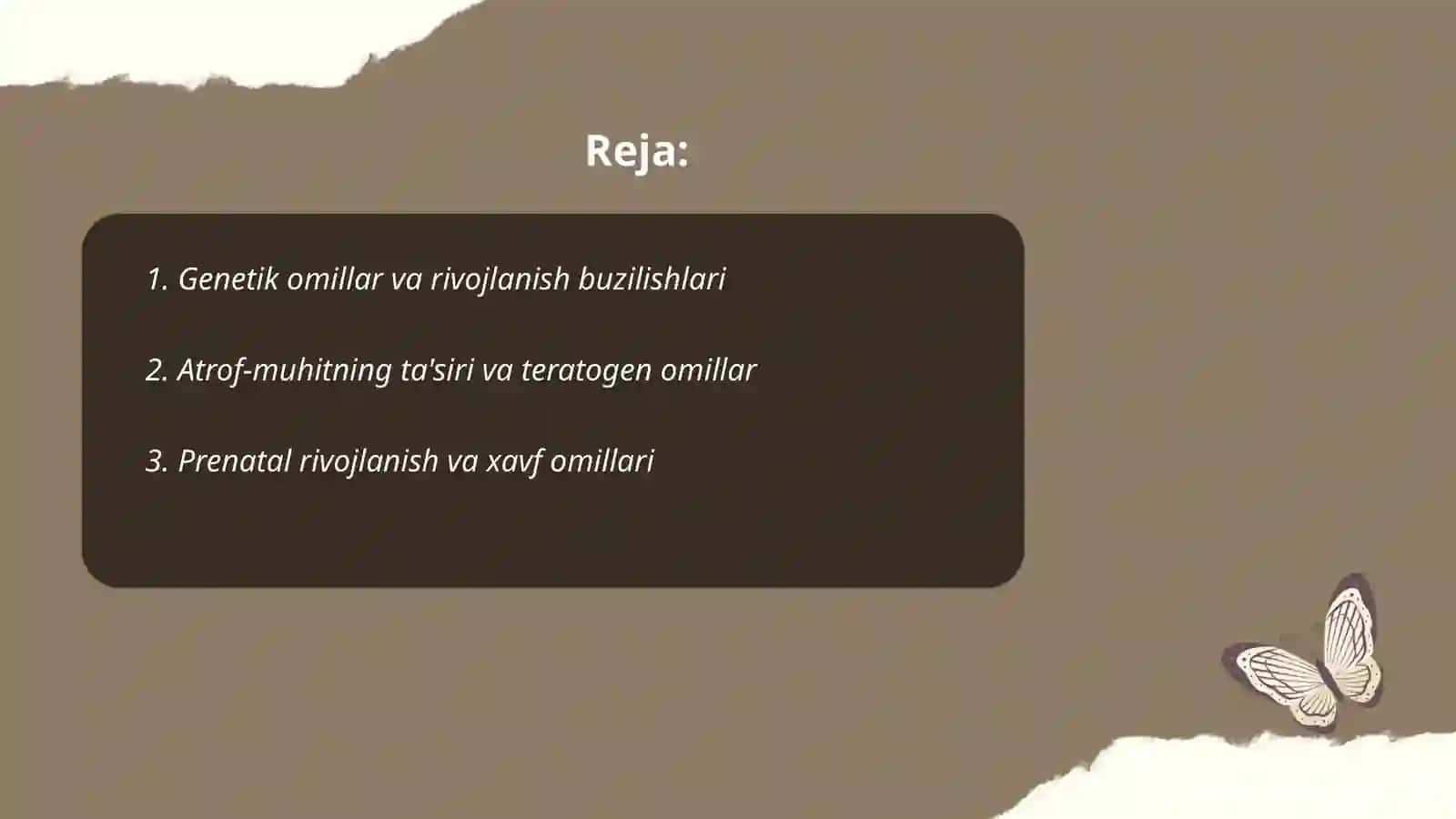 Genetik omillar va rivojlanish buzilishlari 2