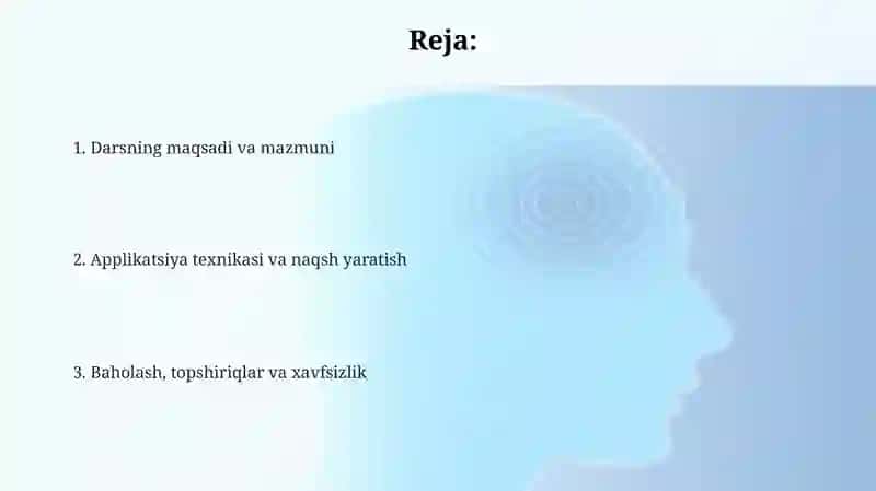 Applikatsiya usulida naqsh yasash 2