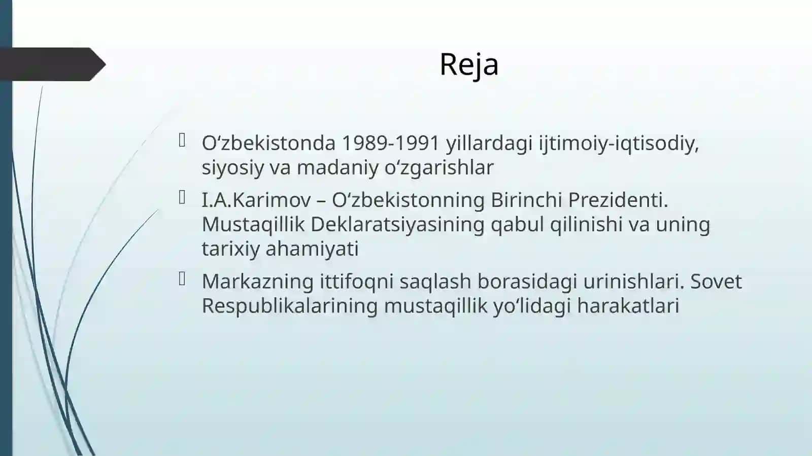 O‘zbekistondagi ijtimo​iy-siyosiy jarayonlar 2