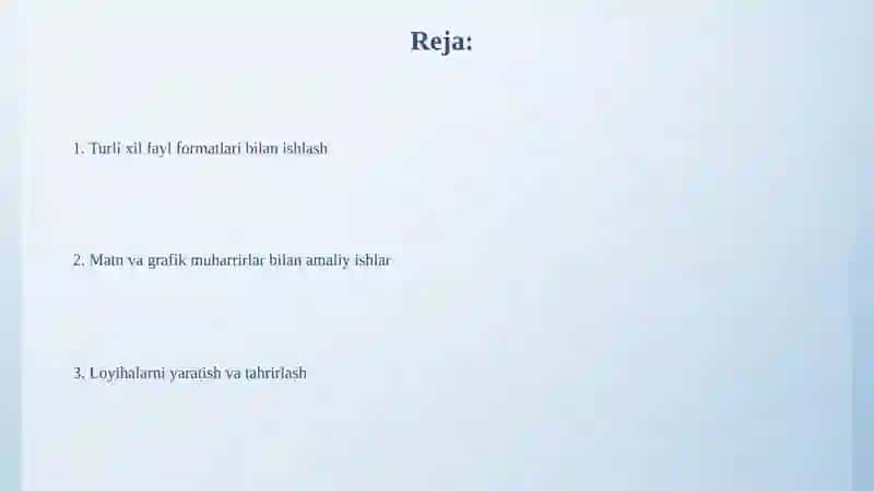 Kompyuterda matn va grafik muharrirlariga doir amaliy topshiriq bajarish 2