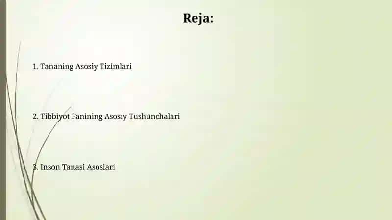 Tibbiy bilim asoslari faniga kirish va odam organizmi haqida tushuncha 2