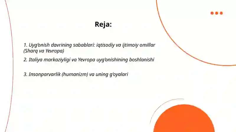 Sharq va Yevropa uyg’onish davri 2