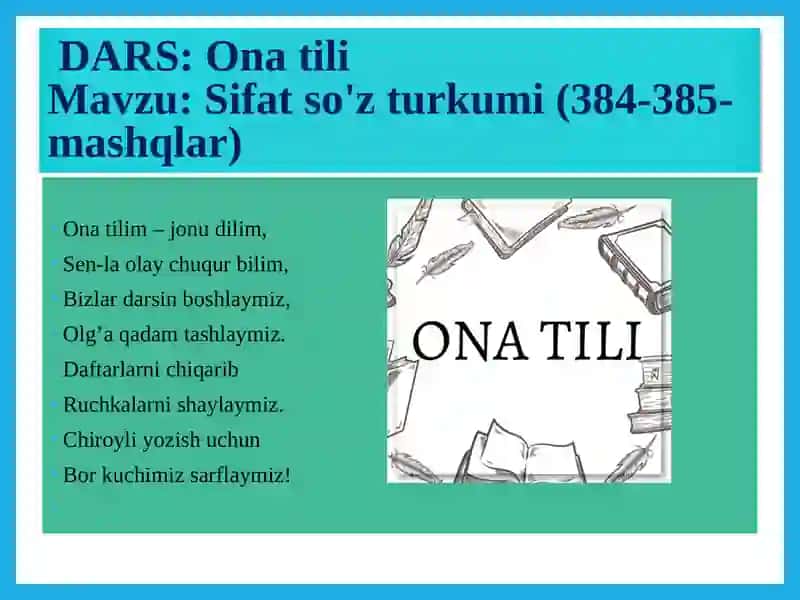Onatili Sifatso'zturkumi 2