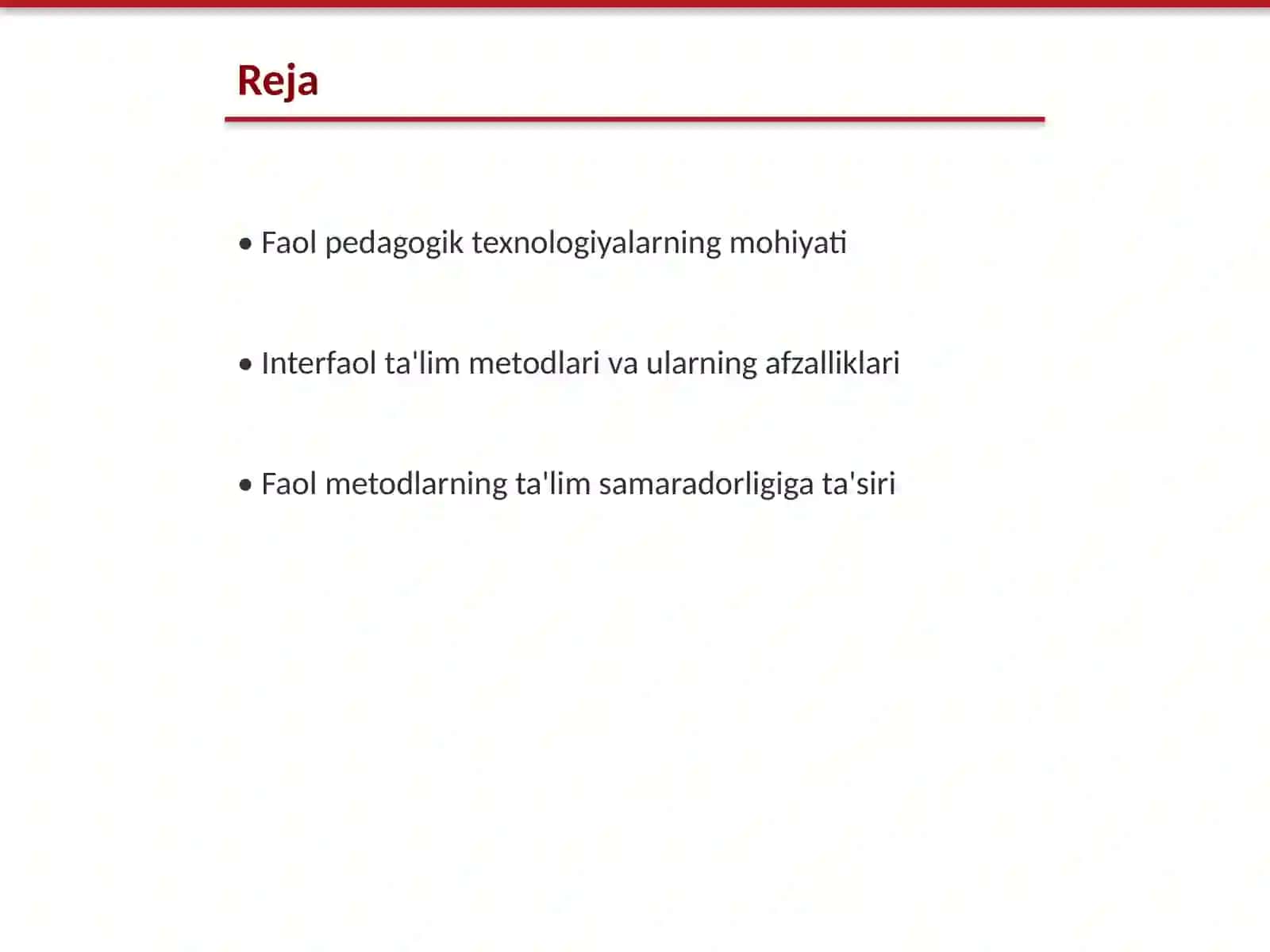 O'qitishning faol pedagogik texnologiyalar 2