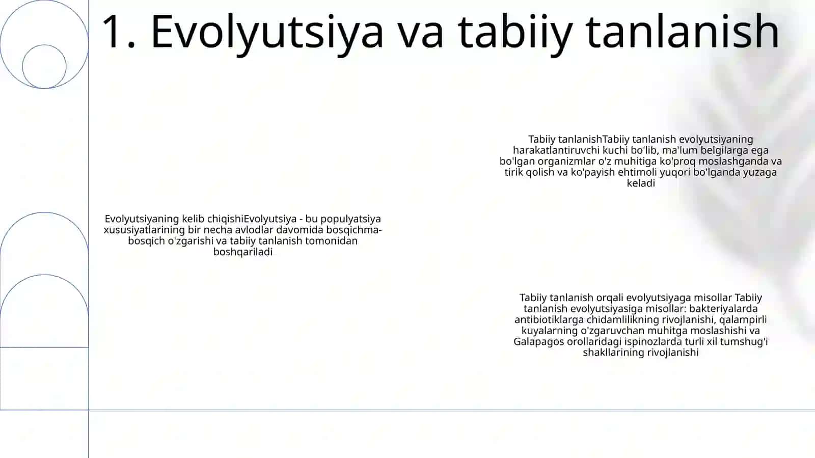 Yashash Uchun Kurash Va Tabiiy Tanlanishlar 2