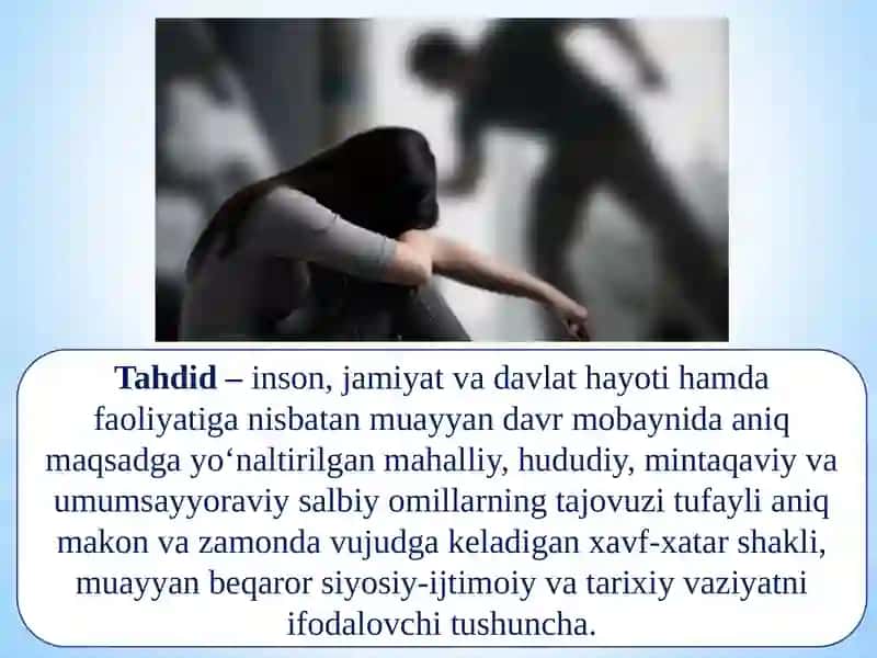 Ijtimoiy tarmoqlardagi tahdidlar. 2